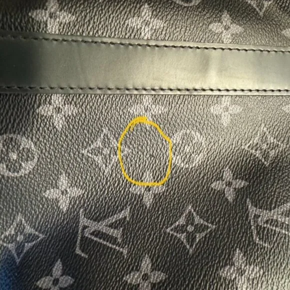 Louis Vuitton Keepall Bandouliere 55 Monogram Eclipse Duffle Bag - Picture 10 of 11